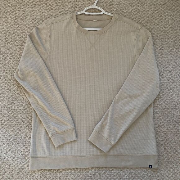 Sperry Tan Checkered Long Sleeve Tee Size M - Picture 1 of 8